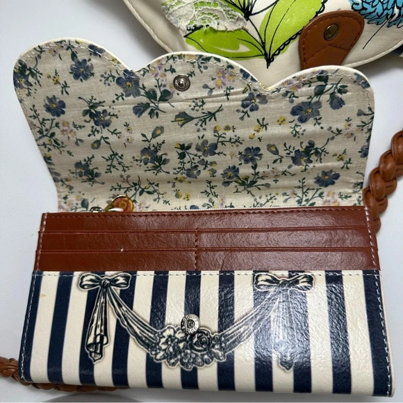 Vintage floral crossbody bag & wallet  set mademoiselle by disasterdesigns.co.uk - Picture 5 of 16